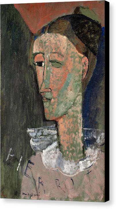 Self-Portrait as Pierrot - Canvas Print