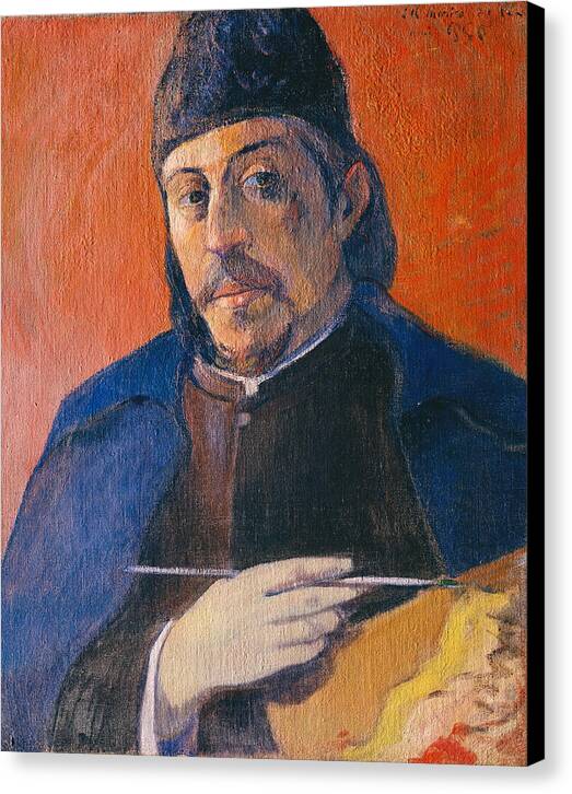 Self-Portrait with Palette - Canvas Print