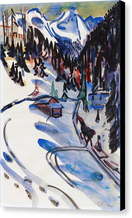 Sertigtal im Winter - Canvas Print