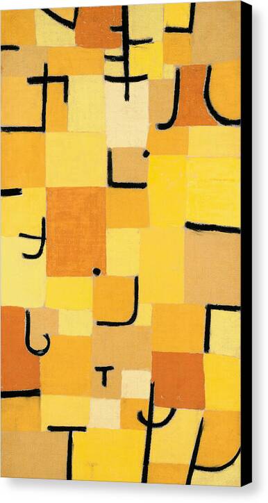Signs in Yellow - Canvas Print