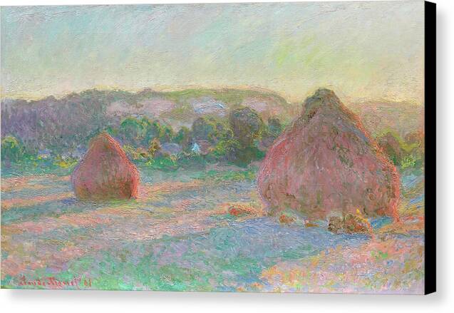 Stacks of Wheat - End of Summer - Canvas Print