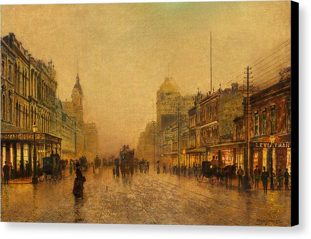 Swanston Street, Melbourne - Canvas Print