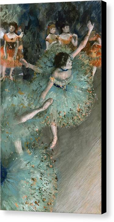 Swaying Dancer - Dancer in Green - Canvas Print