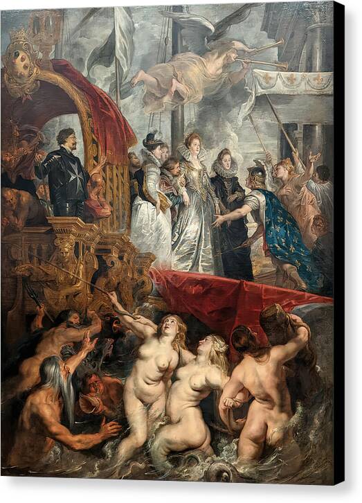 The Arrival of Marie de Medici at Marseille - Canvas Print