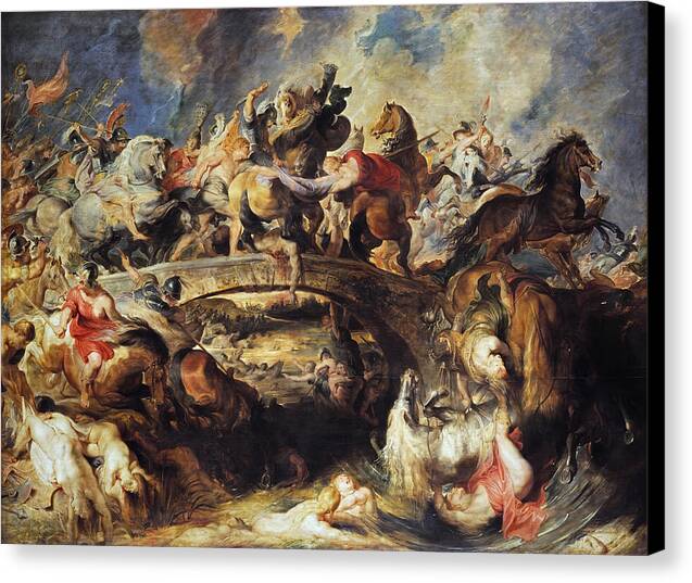 The Battle of the Amazons - Canvas Print