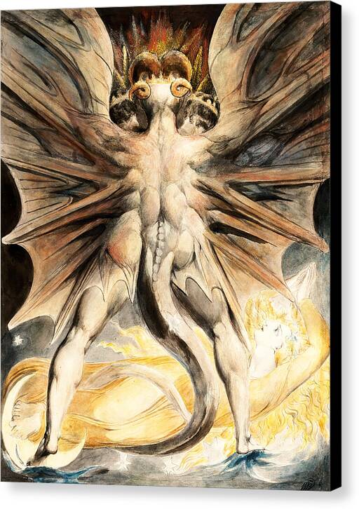 The Great Red Dragon and the Woman Clothed with the Sun - Canvas Print