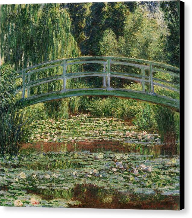 The Japanese Footbridge and the Water Lily Pool, Giverny - Canvas Print