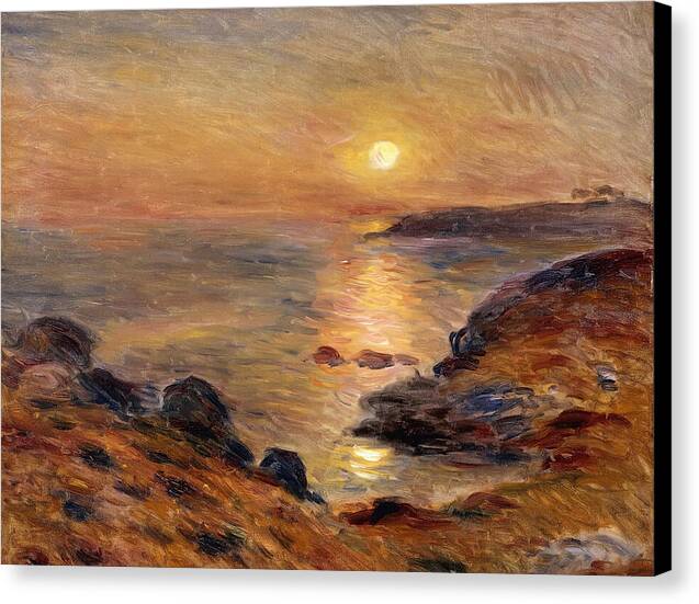 The Setting of the Sun at Douarnenez - Canvas Print