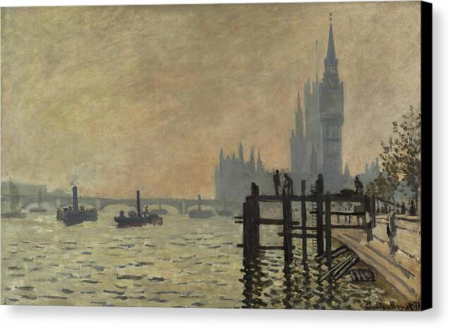 The Thames Below Westminster - Canvas Print