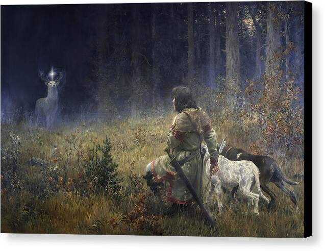 The Vision of St. Hubert - Canvas Print