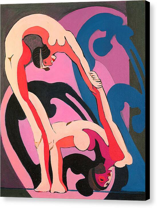 Two Acrobats - Canvas Print