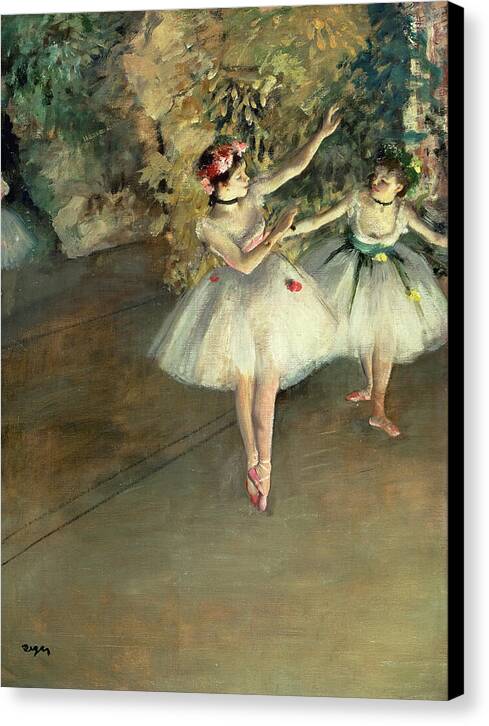 Two Dancers on a Stage - Canvas Print