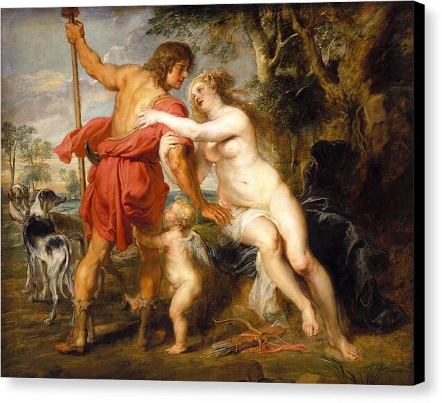 Venus and Adonis - Canvas Print