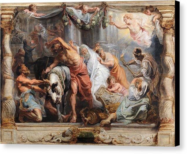 Victory of the Eucharist over Paganism - Canvas Print