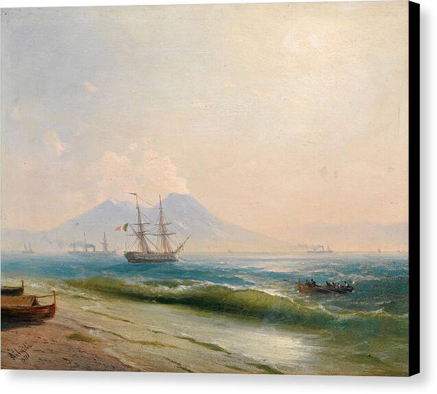 View Of Mount Vesuvius - Canvas Print