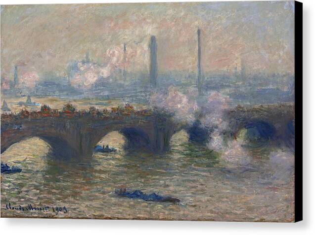 Waterloo Bridge, Gray Day - Canvas Print