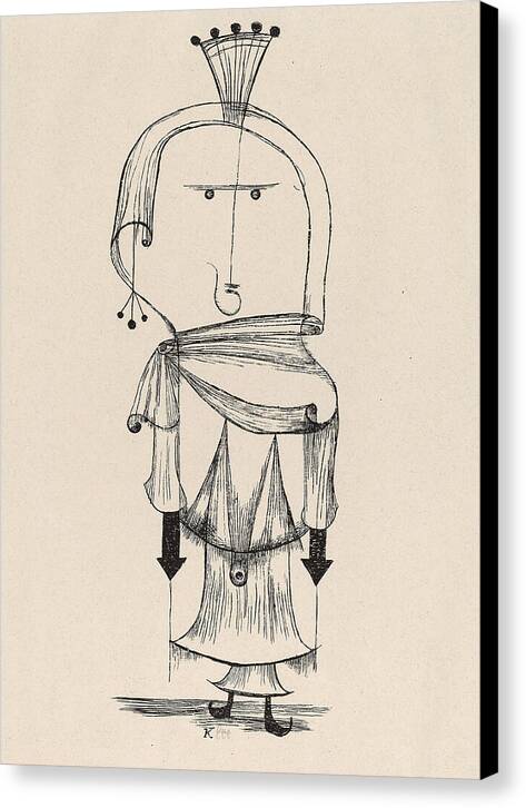 Witch with a Comb - Canvas Print
