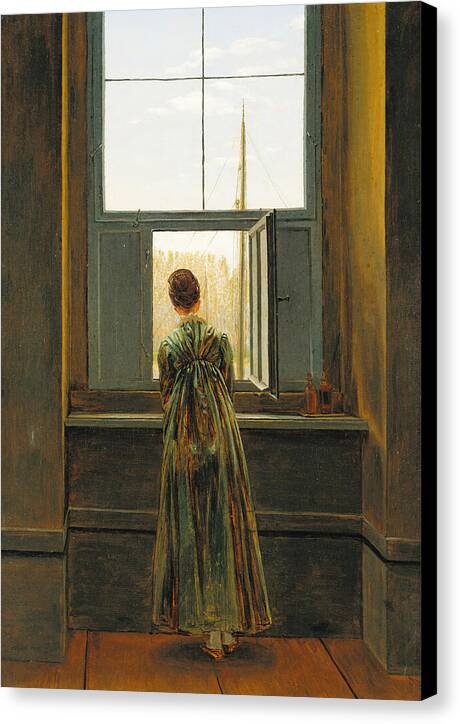 Woman at a Window - Canvas Print