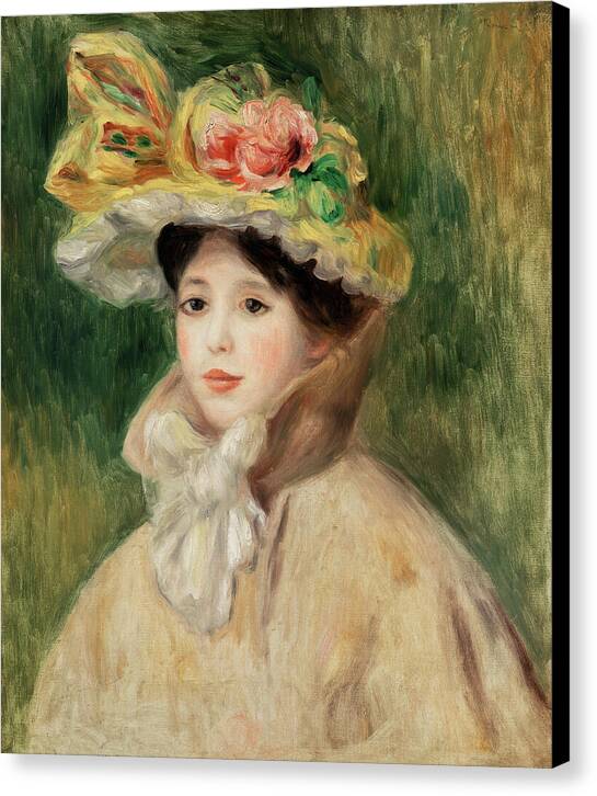 Woman with Capeline - Canvas Print