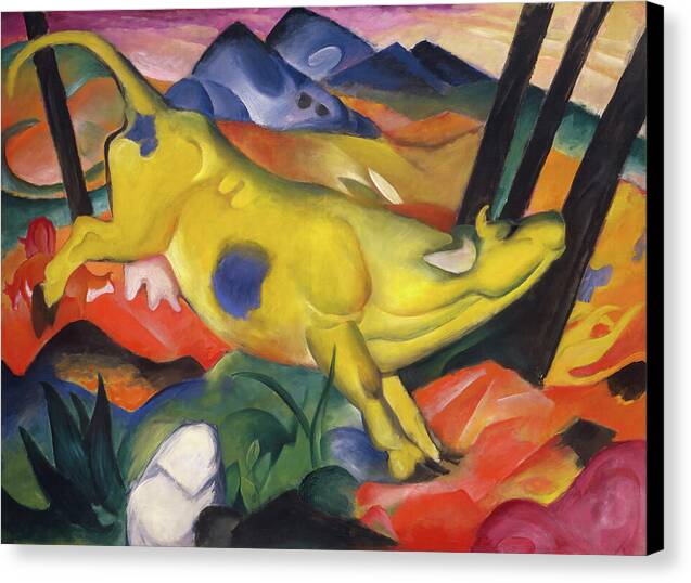 Yellow Cow - Canvas Print
