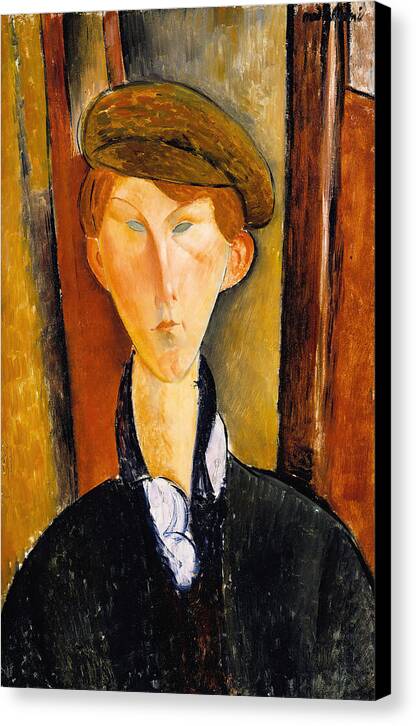 Young Man with a Cap - Canvas Print