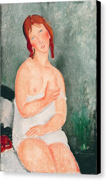Young Woman In A Shirt - Canvas Print