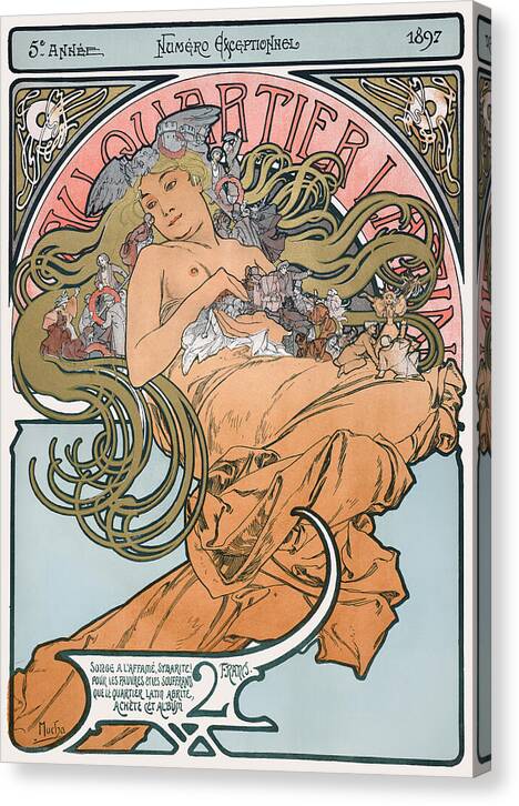 Au Quartier Latin 1 - Canvas Print