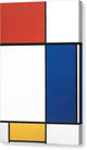 Large Composition with Red, Blue, and Yellow - Canvas Print