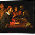 Death comes to the table of the miser - Canvas Print