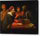 Death comes to the table of the miser - Canvas Print