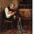 Grandfather and Grandson - Canvas Print