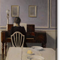 Interior with Woman at Piano, Strandgade 30 - Canvas Print