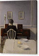 Interior with Woman at Piano, Strandgade 30 - Canvas Print