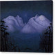 Winter Night in the Mountains - Canvas Print