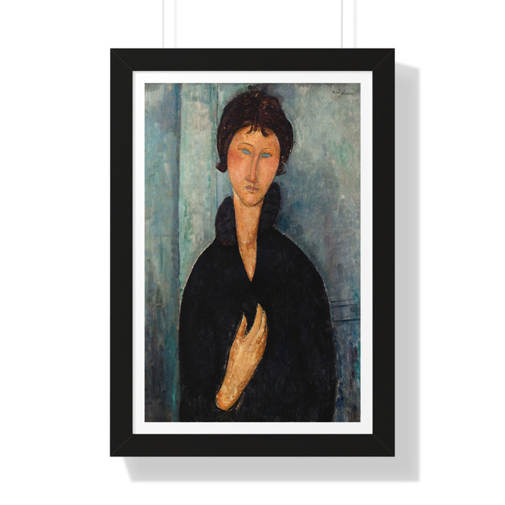 Femme aux yeux bleus by Amedeo Modigliani - Framed Print - Zapista