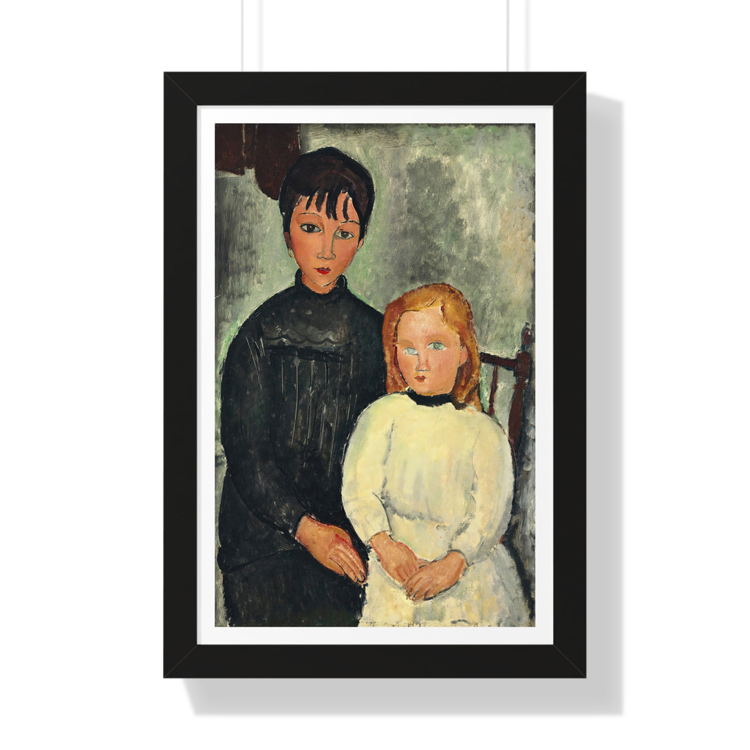 Les deux filles by Amedeo Modigliani - Framed Print - Zapista