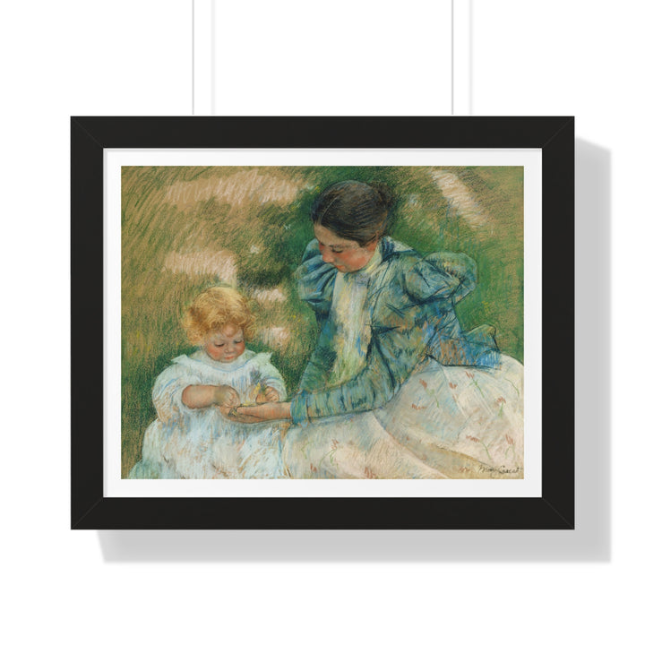 Mother Playing with Child by Mary Cassatt - Framed Print - Zapista