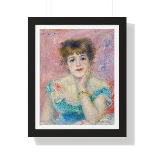 Portrait of Jeanne Samary by Pierre-Auguste Renoir - Framed Print - Zapista