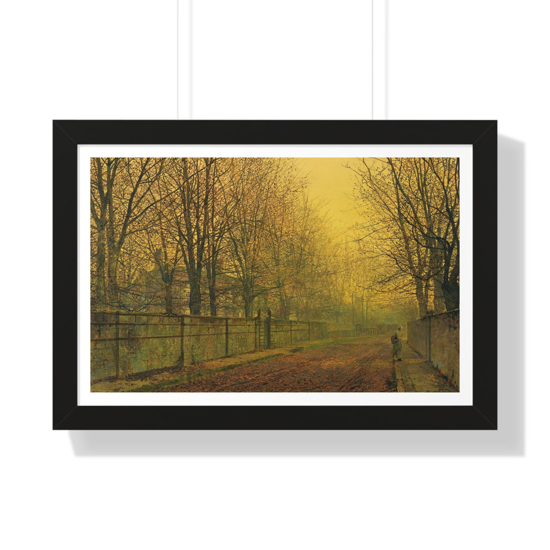 In The Golden Glow Of Autumn by John Atkinson Grimshaw - Framed Print - Zapista