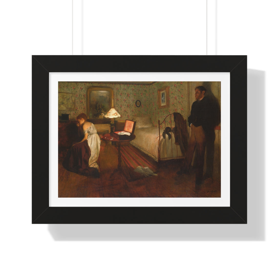 Interior by Edgar Degas - Framed Print - Zapista