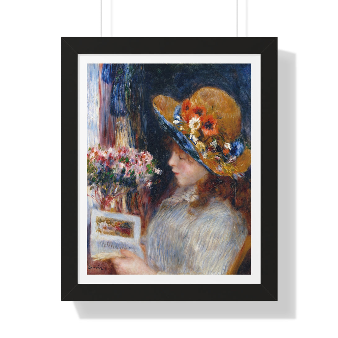 Reading Girl by Pierre-Auguste Renoir - Framed Print - Zapista