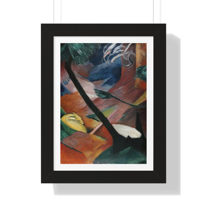 Deer in the Forest II by Franz Marc - Framed Print - Zapista