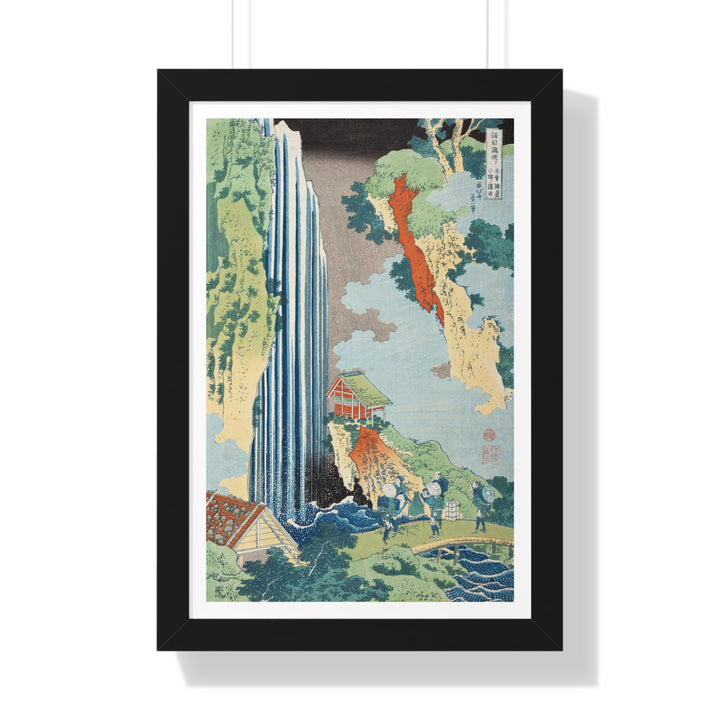 Falls of Ono on the Kisokaidō by Katsushika Hokusai - Framed Print - Zapista