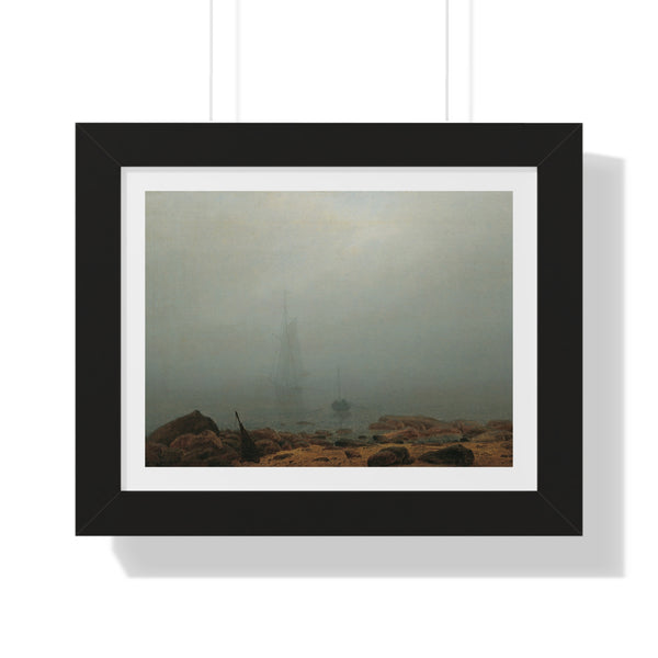 Seashore in the Fog - Framed Print