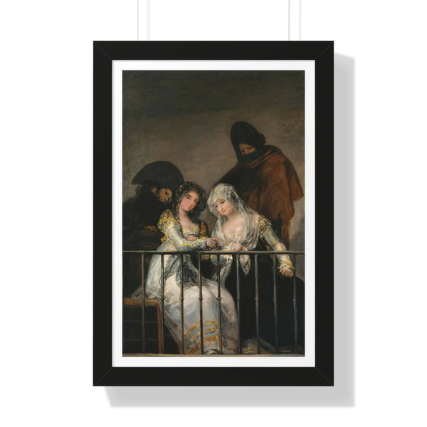 Majas on a Balcony - Framed Print