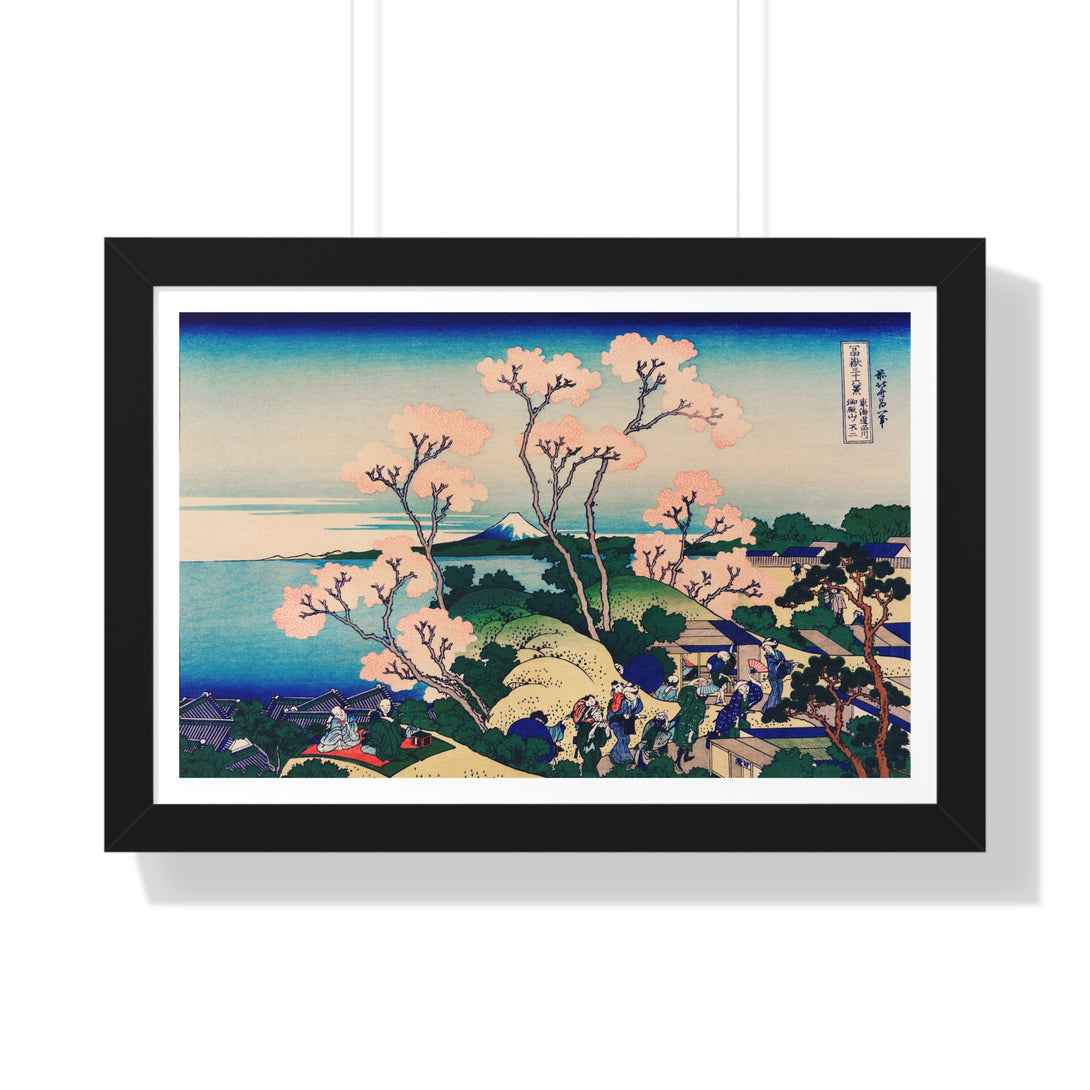 Goten-Yama Hill, Shinagawa on the Tokaido by Katsushika Hokusai - Framed Print - Zapista