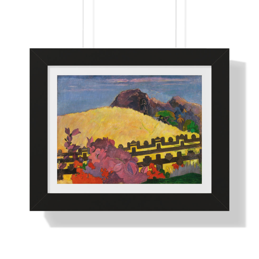 The Sacred Mountain (Parahi Te Marae) by Paul Gauguin - Framed Print - Zapista