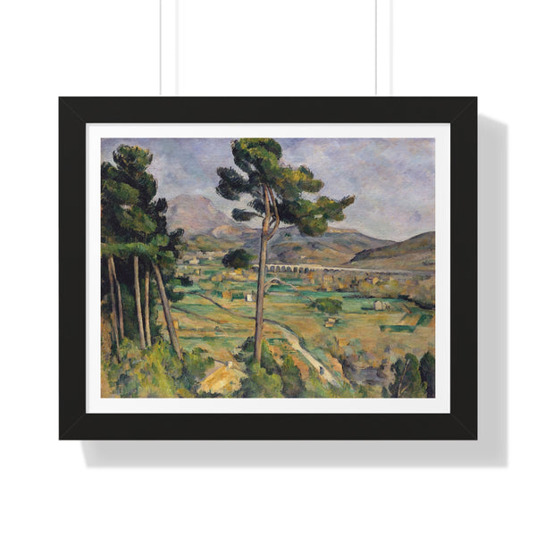 Mont Sainte-Victoire and the Viaduct of the Arc River Valley by Paul Cézanne - Framed Print - Zapista