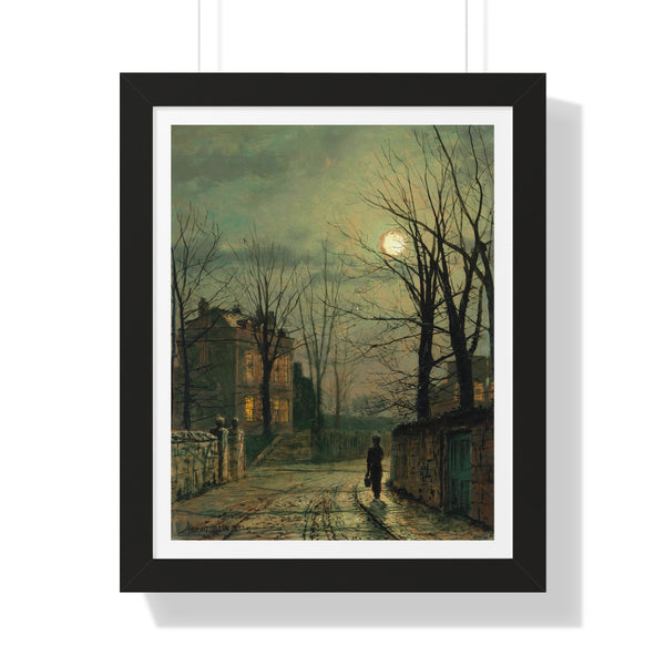 Corner of the Old Road, Claughton, near Scarborough by John Atkinson Grimshaw, 1882 - Framed Print - Zapista