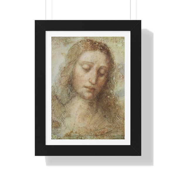 Head of Christ by Leonardo da Vinci - Framed Print - Zapista